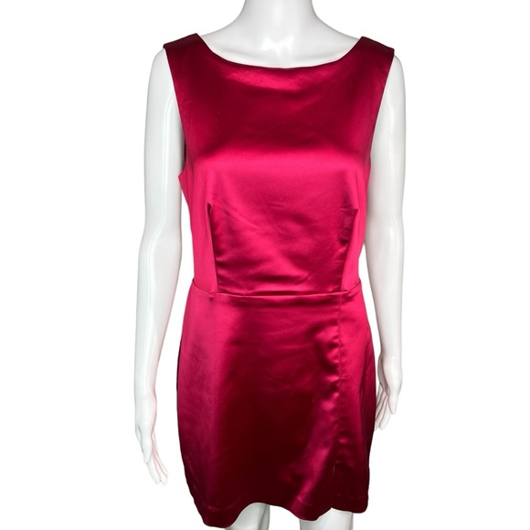 NWT House of Harlow 1960 Low Back Pink Satin Mini Dress 10 - Picture 2 of 11